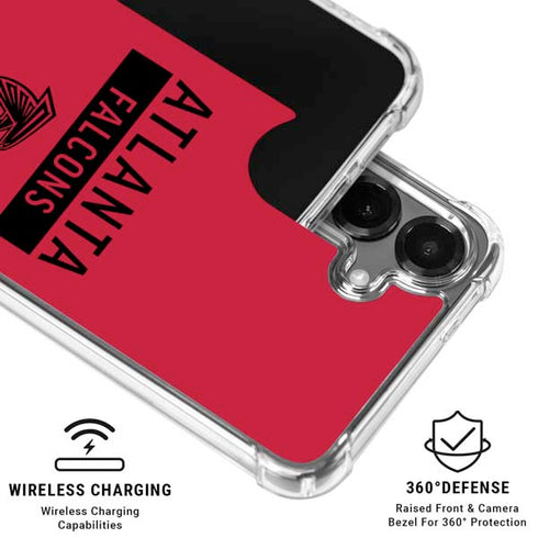 NFL Atlanta Falcons Red Performance Series Galaxy S26 Clear Case