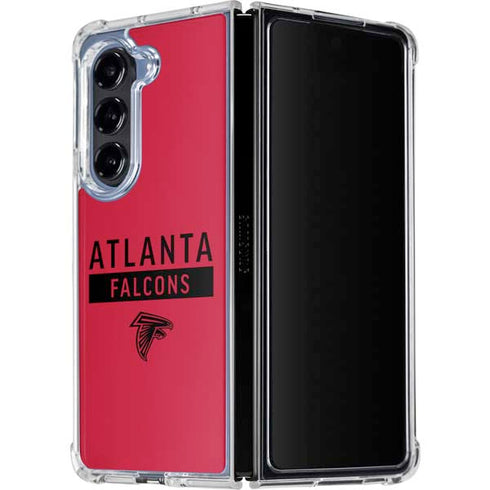 NFL Atlanta Falcons Red Performance Series Galaxy Z Fold5 5G Clear Case
