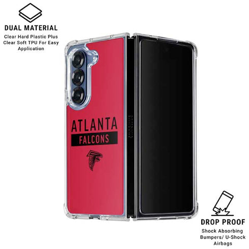NFL Atlanta Falcons Red Performance Series Galaxy Z Fold6 Clear Case