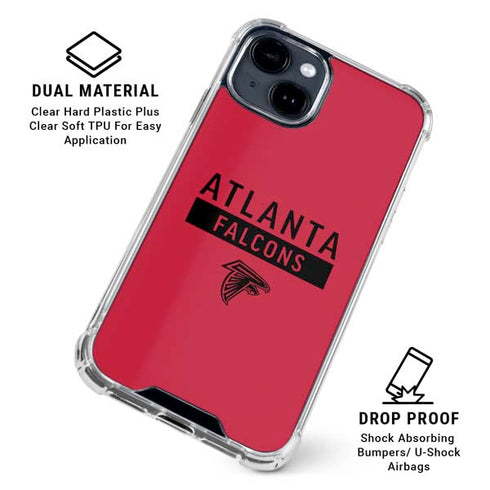 NFL Atlanta Falcons Red Performance Series iPhone 15 Clear Case