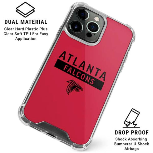 NFL Atlanta Falcons Red Performance Series iPhone 16 Pro Clear Case