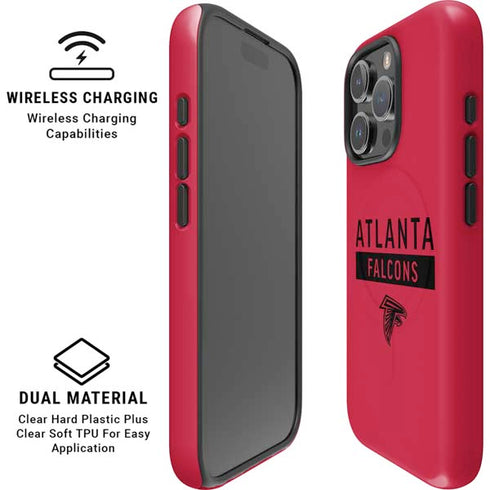 NFL Atlanta Falcons Red Performance Series iPhone 16 Pro Magsafe Impact Case