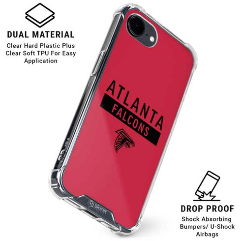 NFL Atlanta Falcons Red Performance Series iPhone 16e Clear Case