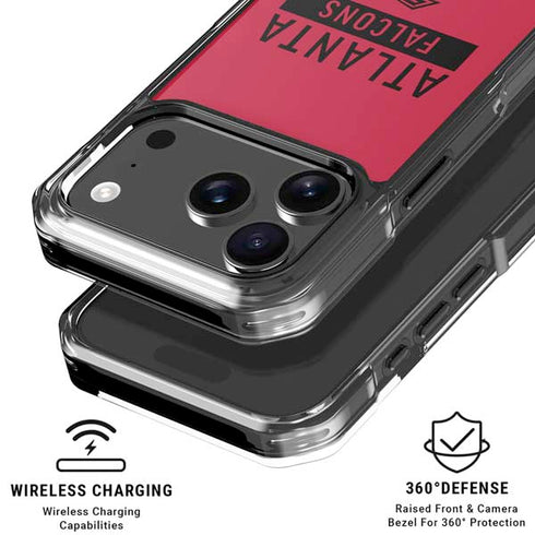 NFL Atlanta Falcons Red Performance Series iPhone 18 Pro Clear Case