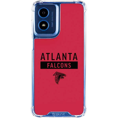 NFL Atlanta Falcons Red Performance Series Moto G 5G (2024) Clear Case