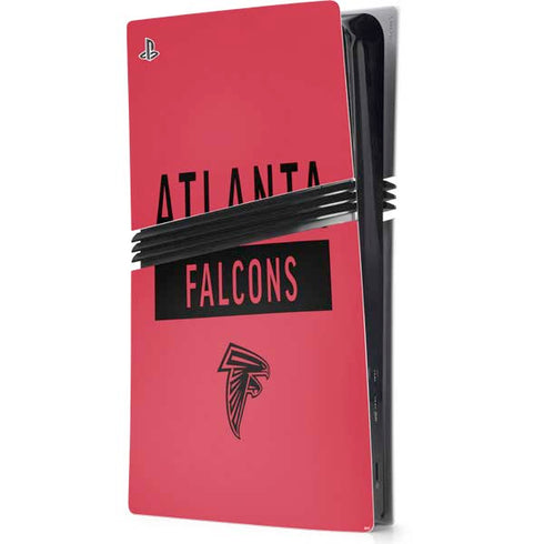 NFL Atlanta Falcons Red Performance Series PS5 Pro Console Skin