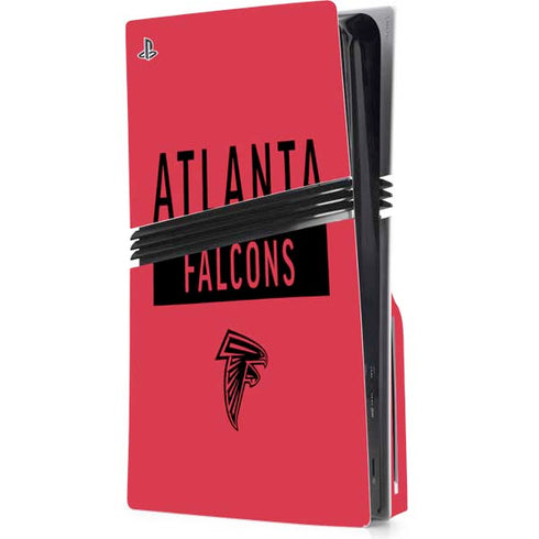 NFL Atlanta Falcons Red Performance Series PS5 Pro Disk Console Skin