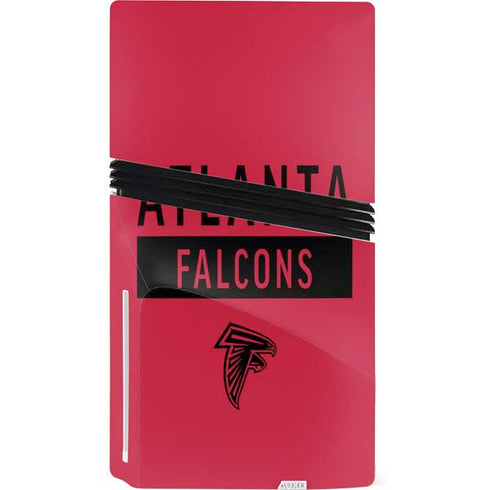 NFL Atlanta Falcons Red Performance Series PS5 Pro Disk Console Skin