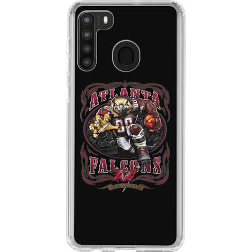 Liquid Blue NFL Atlanta Falcons Running Back Galaxy A21 Clear Case