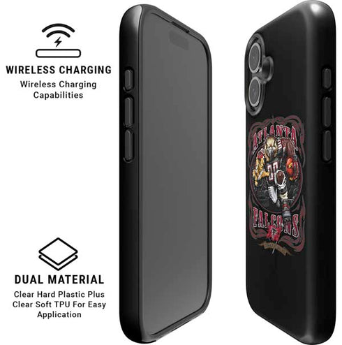 Liquid Blue NFL Atlanta Falcons Running Back iPhone 16 Magsafe Impact Case