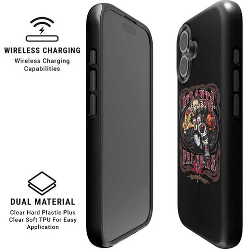 Liquid Blue NFL Atlanta Falcons Running Back iPhone 16 Plus Magsafe Impact Case