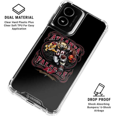 Liquid Blue NFL Atlanta Falcons Running Back Moto G Power 5G (2024) Clear Case