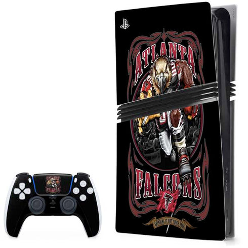 Liquid Blue NFL Atlanta Falcons Running Back PS5 Pro Bundle Skin