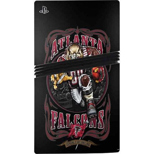 Liquid Blue NFL Atlanta Falcons Running Back PS5 Pro Disk Console Skin