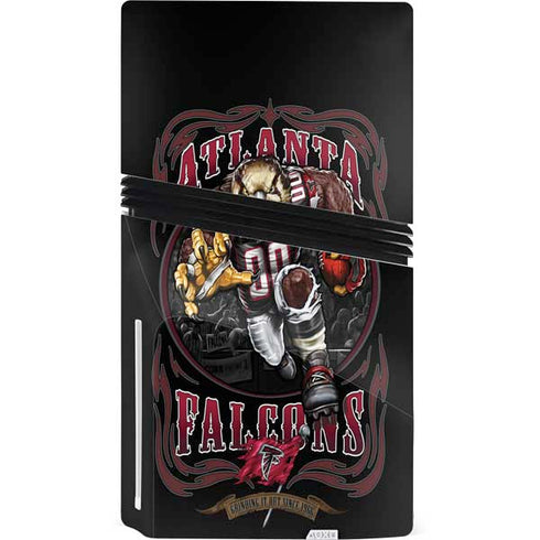 Liquid Blue NFL Atlanta Falcons Running Back PS5 Pro Disk Console Skin