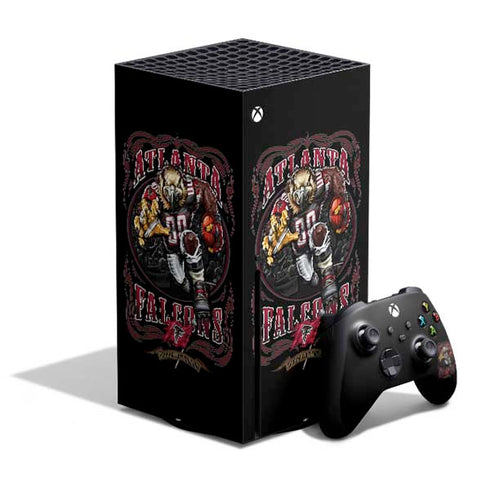 Liquid Blue NFL Atlanta Falcons Running Back Xbox Series X Bundle Skin