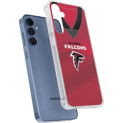 NFL Atlanta Falcons Team Jersey Galaxy A35 5G Clear Case