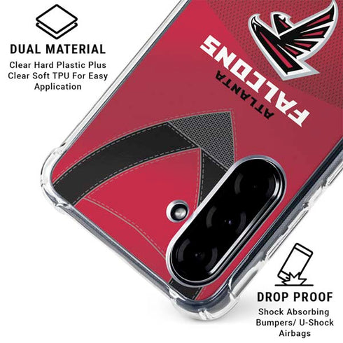 NFL Atlanta Falcons Team Jersey Galaxy A36 5G Clear Case