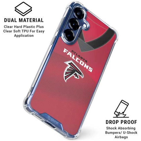 NFL Atlanta Falcons Team Jersey Galaxy S25 Plus Clear Case