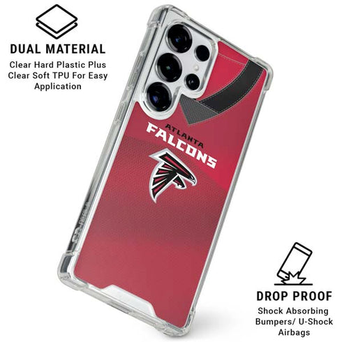 NFL Atlanta Falcons Team Jersey Galaxy S25 Ultra Clear Case