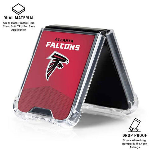 NFL Atlanta Falcons Team Jersey Galaxy Z Flip6 Clear Case