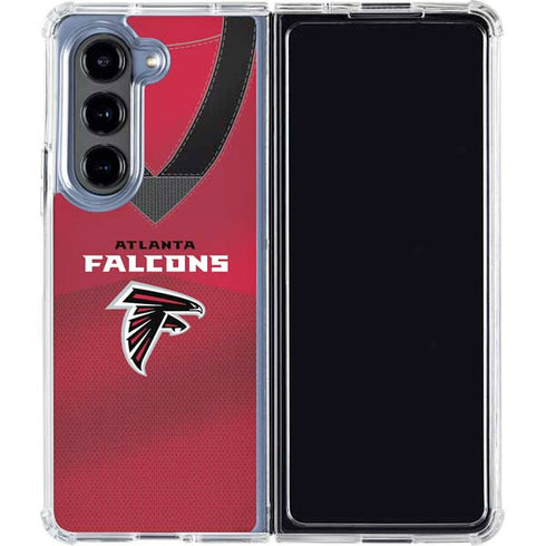 NFL Atlanta Falcons Team Jersey Galaxy Z Fold5 5G Clear Case