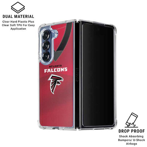 NFL Atlanta Falcons Team Jersey Galaxy Z Fold6 Clear Case