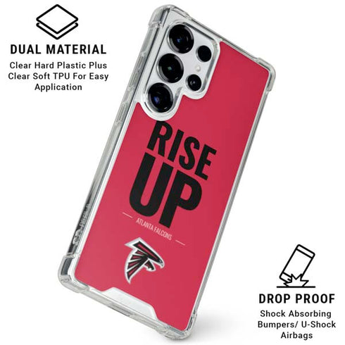 NFL Atlanta Falcons Team Motto Galaxy S25 Ultra Clear Case