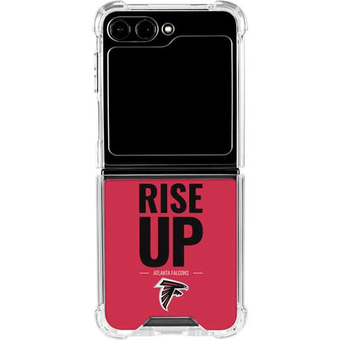NFL Atlanta Falcons Team Motto Galaxy Z Flip6 Clear Case