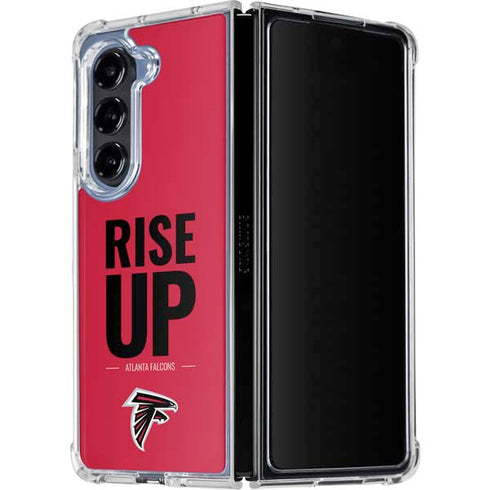 NFL Atlanta Falcons Team Motto Galaxy Z Fold5 5G Clear Case