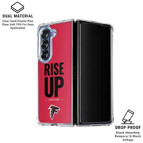 NFL Atlanta Falcons Team Motto Galaxy Z Fold6 Clear Case