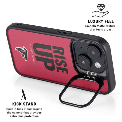 NFL Atlanta Falcons Team Motto iPhone 15 Plus Kickstand Case