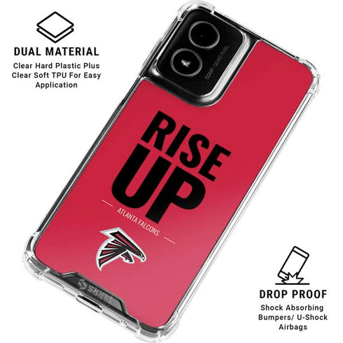 NFL Atlanta Falcons Team Motto Moto G Power 5G (2024) Clear Case
