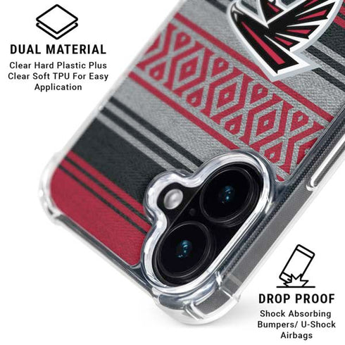NFL Atlanta Falcons Trailblazer iPhone 16 Plus Clear Case