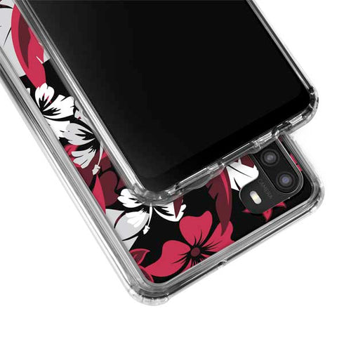 NFL Atlanta Falcons Tropical Print Galaxy A21 Clear Case