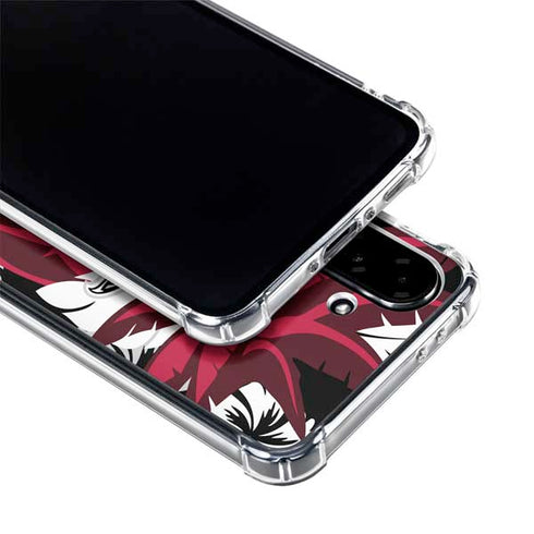 NFL Atlanta Falcons Tropical Print Galaxy A36 5G Clear Case