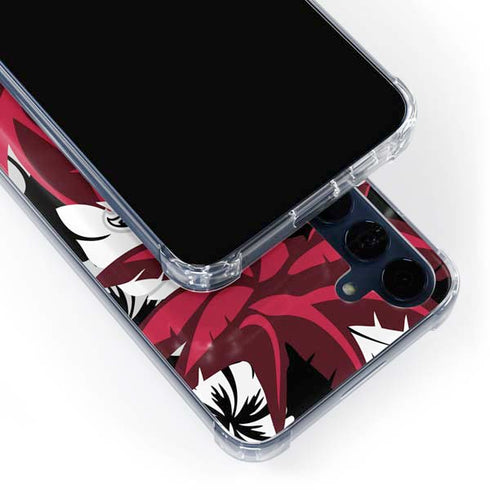 NFL Atlanta Falcons Tropical Print Galaxy A55 5G Clear Case