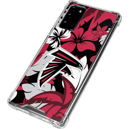 NFL Atlanta Falcons Tropical Print Galaxy Note20 5G Clear Case