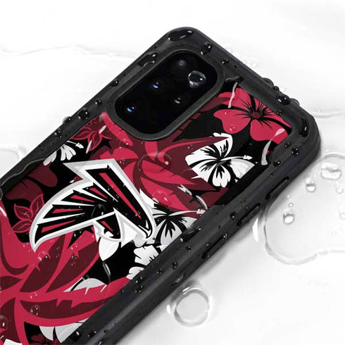 NFL Atlanta Falcons Tropical Print Galaxy S20 Plus Waterproof Case