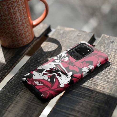NFL Atlanta Falcons Tropical Print Galaxy S20 Ultra 5G Pro Case