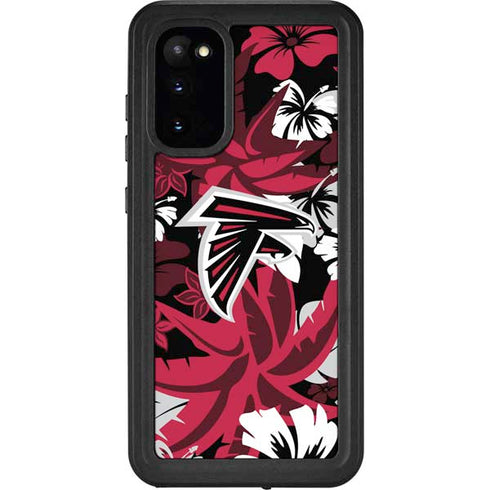 NFL Atlanta Falcons Tropical Print Galaxy S20 Waterproof Case