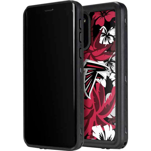 NFL Atlanta Falcons Tropical Print Galaxy S20 Waterproof Case