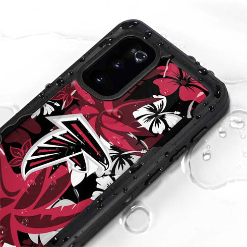 NFL Atlanta Falcons Tropical Print Galaxy S20 Waterproof Case