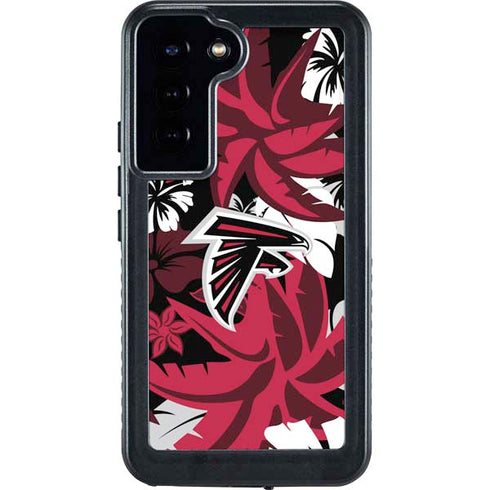 NFL Atlanta Falcons Tropical Print Galaxy S24 Plus Waterproof Case