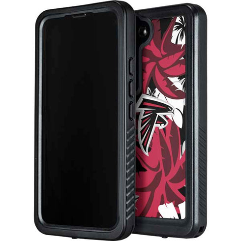 NFL Atlanta Falcons Tropical Print Galaxy S24 Plus Waterproof Case