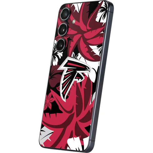 NFL Atlanta Falcons Tropical Print Galaxy S24 Skin
