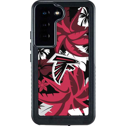 NFL Atlanta Falcons Tropical Print Galaxy S24 Waterproof Case