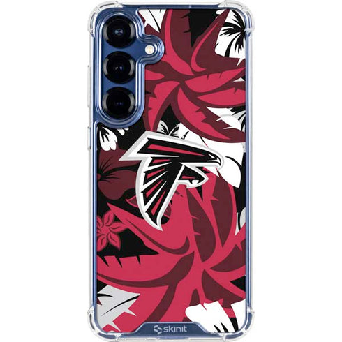 NFL Atlanta Falcons Tropical Print Galaxy S25 Clear Case