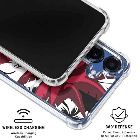 NFL Atlanta Falcons Tropical Print Galaxy S25 Clear Case