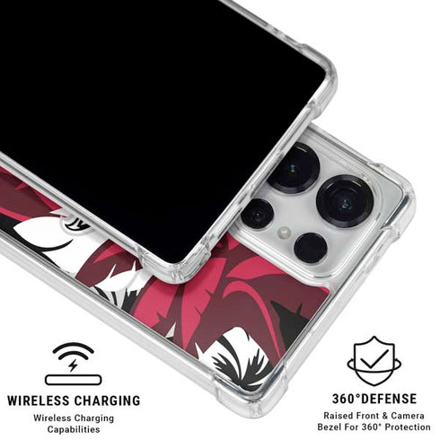 NFL Atlanta Falcons Tropical Print Galaxy S25 Ultra Clear Case